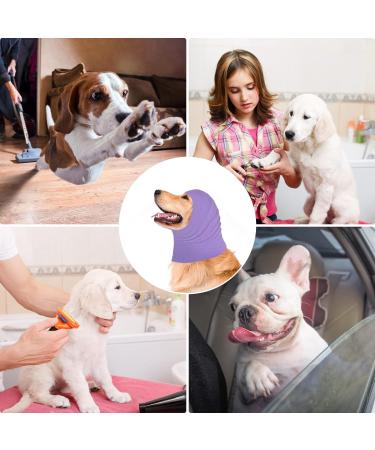 Dog Snood & Earmaker - Hearing Protection Hoodie for Dogs & Cats | Noise Protection & Neck Warmer | Violet - Buy Online on GoSupps.com