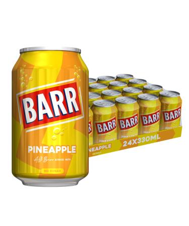 BARR since 1875 Sparkling Pineapple Soda No Sugar Pineapple Flavoured Fizzy Drink 