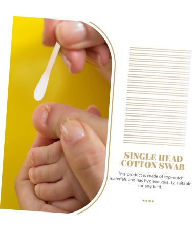 Minkissy Round Cotton Tip Swabs 100pcs - Oily Skin Makeup Tool Blotting Paper & Satin Bonnet Buds Applicator - Large Cotton Swabs & Wooden Clean - Buy Online on GoSupps.com