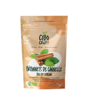 Organic Cinnamon Sticks - 70 g. Whole Food Grade Ceylon Cinnamon Stick for Culinary Uses and Decorations. Cinnamon Stick