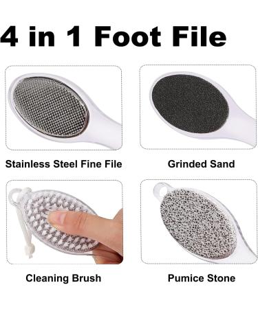 Multipurpose 4-in-1 Foot Scrubber with Cleaning Pumice Stone Ultimate Foot Care Solution for Callus Removal and Smooth Feet - Buy Online on GoSupps.com