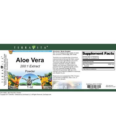 Aloe Vera 200:1 Powder (1 oz ZIN: 518926) - Buy Online on GoSupps.com