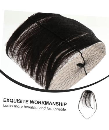 LALAFINA Bangs Wig Piece Human Hair Bangs Clip on Bangs Hairpieces Bangs Hair Clip Extension Fake Hair Bangs Mini Clips for Hair Woman Clip Hair Fringe Edge Hair Strands Women's One-piece 20x7cm Black - Buy Online on GoSupps.com