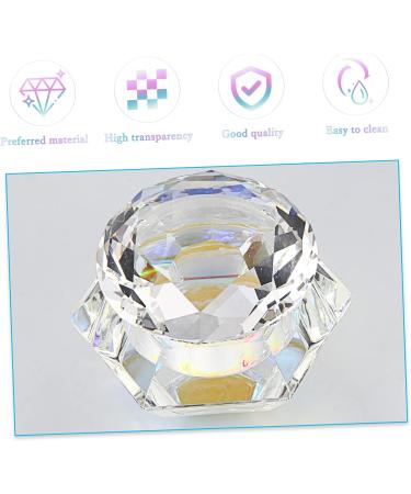 Beatifufu Nail Art Crystal Cup Travel Small Jar Bead Containers Cream Lotion Jar Makeup Container Cosmetics Clear Nail Varnish Empty Sample Jar Clear Nail Polish Containers for Beads Glass 6.5x8cm As Shown - Buy Online on GoSupps.com