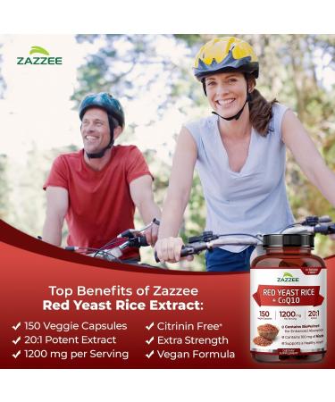 Zazzee Ultimate CardioVascu Support Bundle | Red Yeast Rice with CoQ10 Plus 50x Concentrated Olive Leaf Extract & 20:1 Extra Strength Hawthorn Berry Capsules | Non-GMO Vegan & ISO Lab Tested - Buy Online on GoSupps.com