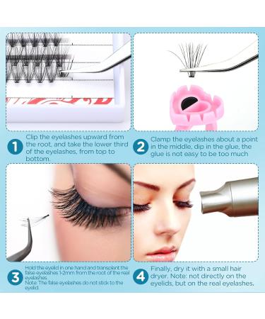 Buy Individual Eyelashes Prousaky - 100 Pcs DIY Extensions Thick 0.07mm 10mm Length - Buy Online on GoSupps.com