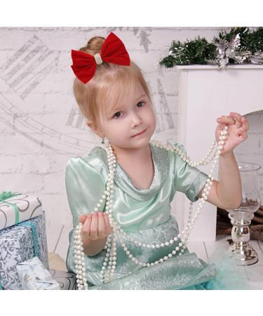 Red Hair Bow Hair Clip Velvet Hair Bows for Women Big Bowknot Hairpin Vintage French Large Hair Barrettes Hair Accessories for Women Girls Headdress Gifts - Buy Online on GoSupps.com