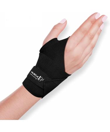 DrFitness+ Wrist Band 18 - Thumb Loop Support Strap for Men & Women | Black - Optimize Your Fitness Today - Buy Online on GoSupps.com
