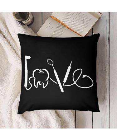 Dental Hygienist Love Dentist Novelty Pillow Case Bedding Pillowcase for Bedroom Couch Home Decoration 18 "x18 18 "x18 " - Buy Online on GoSupps.com