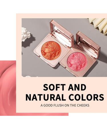 Embossed Smooth Powder Blush Palette Matte Face Powder Blush Palette Natural Nude Long Lasting Blush Palette Embossed Girl Blush for Cheeks 01 - Buy Online on GoSupps.com