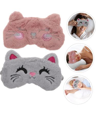 FOMIYES 4 Pcs Adjustable Satin Sleep Masks - Cute Animal Eye Blindfolds for Kids - Plush Bunny Design for Comfortable Sleep - Buy Online on GoSupps.com