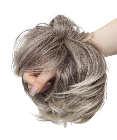 Shop Sego Large Hair Part Extensions | Messy Bun & Updo Voluminous Hair Ties (80g) - Dark Brown & Blonde - Buy Online on GoSupps.com