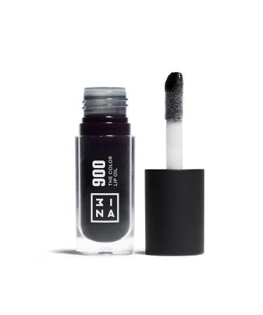 3INA MAKEUP - The Color Lip Oil 900 - Black - Lip Balm with Hyaluronic Acid - 24H Hydration Lipsticks - Hydrating Lip Mask - Plumping Lip Gloss - Vegan - Cruelty Free
