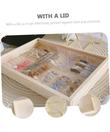 PRETYZOOM 1pc Box Nail Display Board Natural Wood Pull Wooden Box - Buy Online on GoSupps.com