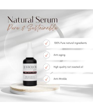 JustGlow Pure Green Coffee Seed Oil 50ml Hydrating Face Serum Natural Face Moisturiser Collagen Booster and Glow Serum All-in-One Skincare Set for Dry and Oily Skin - Buy Online on GoSupps.com