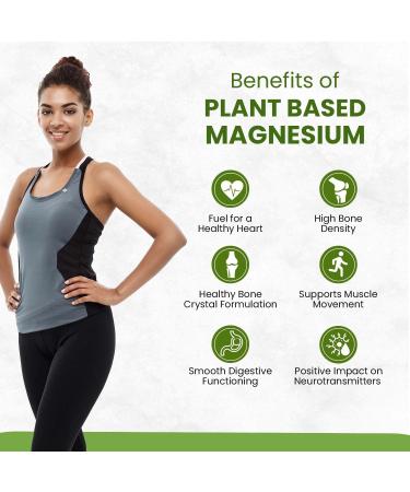 Himalayan Organics Plant Based Magnesium 220mg - 120 Veg Capsules | Natural & Vegan Formula - Buy Online on GoSupps.com