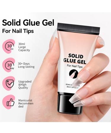 Strong Nail Glue Gel - Soft Nail Gel with Hard Resistant Gel - 30ml Sculpting and Bonding Adhesive - Reinforced Residue-Free Adhesion for Home Manicures - Buy Online on GoSupps.com