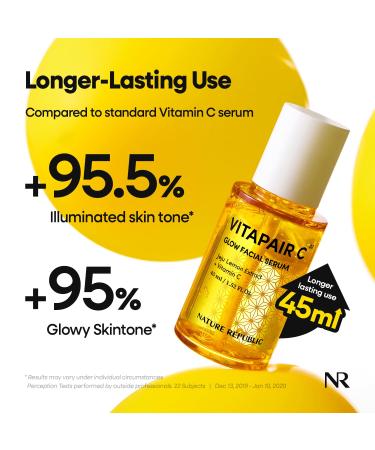 Nature Republic Vitapair C Glow Facial Serum - Vitamin Skin Care Korean Face Products for Hydrating Beauty Women Moisturizer Dry Serums Sensitive Oily Skincare Night Moisturizers 45ml /1.52 fl oz - Buy Online on GoSupps.com