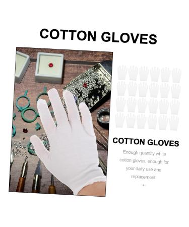 minkissy 12 Pairs Washable Cotton Gloves Elastic Cotton Gloves White Gloves Women Cotton Inspection Gloves Gloves White Cotton Gloves Washable Cotton Hand Gloves Jewelry Wen Wan Work 23x13x8.5cm - Buy Online on GoSupps.com