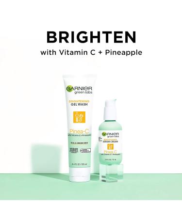 Garnier SkinActive Green Labs Pinea-C Brightening Gel Wash - Vitamin C & Pineapple Cleanser for Dull Skin 2 Count - Buy Online on GoSupps.com