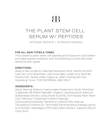 Biba de Sousa Plant Stem Cell Peptide Serum - Intense Repair & Hydration with Hyaluronic Acid & Antioxidants (1oz) | Youthful Glow eCommerce - Buy Online on GoSupps.com