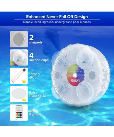 SANSI Submersible LED Lights with Remote Control(200ft) Battery Powered LED Pumpkin Lights with 16 RGB Colour Changing IP68 Waterproof LED Decorative Lights for Halloween Special Events 2 PACK - Buy Online on GoSupps.com