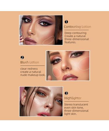 3 Pack Contour Beauty Wand Kit - Liquid Face Concealer, Blush and Highlighter Stick Set - Easy to Blend, Lightweight Formula - Cushion Applicator Included - Buy Online on GoSupps.com