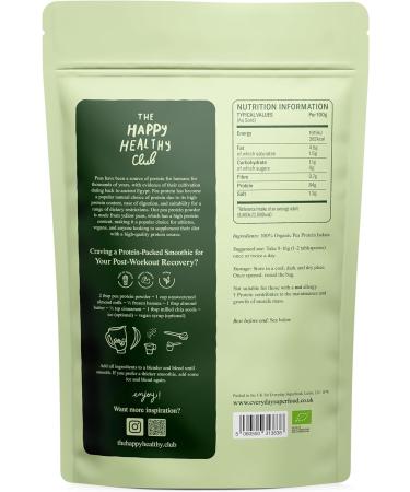 Organic Pea Protein Powder 1kg - 80% Protein, Vegan & Kosher - Unflavoured | 1 kg (Pack of 1) - Buy Online on GoSupps.com