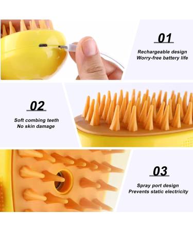 Cat & Dog Brush with Water Tank - Effortless Hair Removal & Massage for All Breeds - Buy Online on GoSupps.com