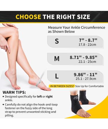 CAMBIVO Ankle Brace for Sprained Ankle - Adjustable Compression Support for Men & Women | Lace Up Stabilizer for Achilles Tendonitis & Injury Recovery - Small Right Foot (Black - Buy Online on GoSupps.com