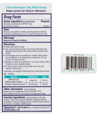 Little Remedies Gas Relief Drops - Natural Berry Flavor for Newborns | Fast Acting 1 oz (Pack of 1) - Buy Online on GoSupps.com