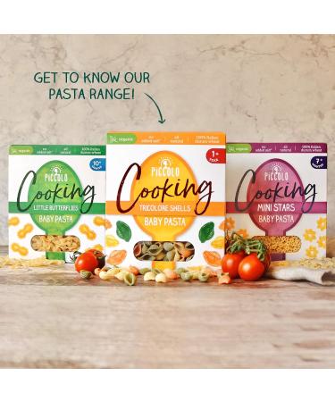 Piccolo Organic Baby Pasta Tricolore Shells 400g - Stage 4 Baby Food (1 Year+) - Cooking - Buy Online on GoSupps.com