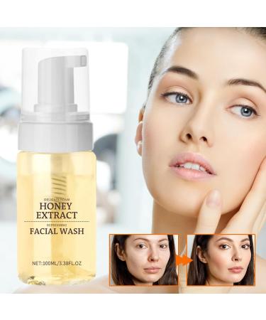 Honey Facial Cleanser - 100ml Deep Face Cleanser for Daily Use | Honey Foam Facial Cleanser | Oil Control Cleanser | Deep Cleansing Cleanser | Hydrating Nourishing Wash for Face Skin Care - Buy Online on GoSupps.com