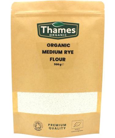 Organic Medium Rye Flour - 1kg of 100% Pure & Natural Flour - No Additives No Preservatives - Vegan Non-GMO Certified Organic - Great for Baking Cooking and Rye Bread - Thames Organic - Buy Online on GoSupps.com