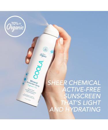 COOLA Organic Mineral Sunscreen SPF 30 - Vegan Gluten Free & Fragrance Free Sunblock Spray | Dermatologist Tested Daily Skin Protection - 5 Fl Oz - Buy Online on GoSupps.com