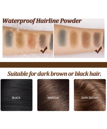 Instant Hairline Shadow Powder Cover Grey Hair for Hair Regrowth - Windproof & Sweatproof Root Concealer Long Lasting (Dark Brown) - Buy Online on GoSupps.com