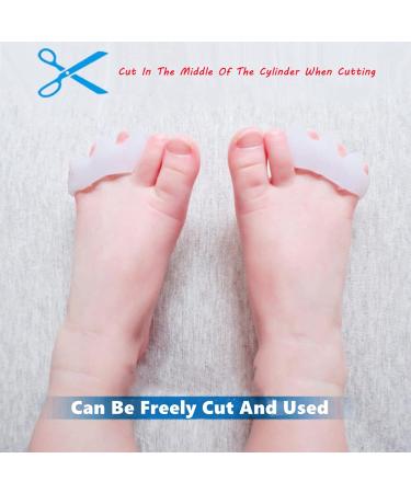 JYCCH Kids Gel Toe Separators - Correct Overlapping Toes | 2 Pack (White & Beige) - Improve Comfort & Alignment - Buy Online on GoSupps.com