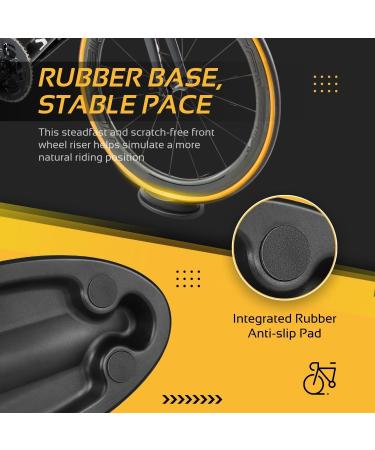 Flexziion Front Wheel Support for Bicycle Trainer - Indoor Cycling Accessory Stable Plastic Riser Block in Black - Buy Online on GoSupps.com