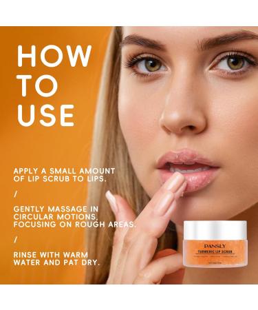 Turmeric Exfoliating Lip Scrub for Dark Lips Organic Exfoliating Balm for Dry Chapped Lips Gentle Exfoliating Moisturizer for Nourishing and Smoothing Lips - Buy Online on GoSupps.com