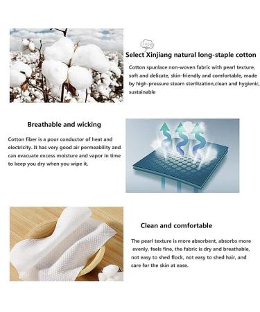 MEYSO 200 Pieces Pure Cotton Dry Wipes | 100% Cotton Non-Woven Soft Disposable Cleaning Cloths | Gentle One-Way Face Wipes for Easy Hygiene - Buy Online on GoSupps.com