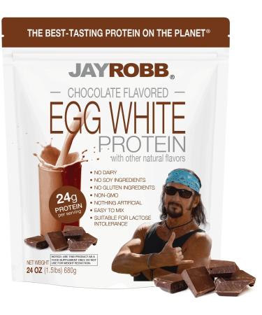 JAYROBB Chocolate Egg White Protein 24 oz 1.5 Pound Bag Chocolate 1.5 Pound (Pack of 1)