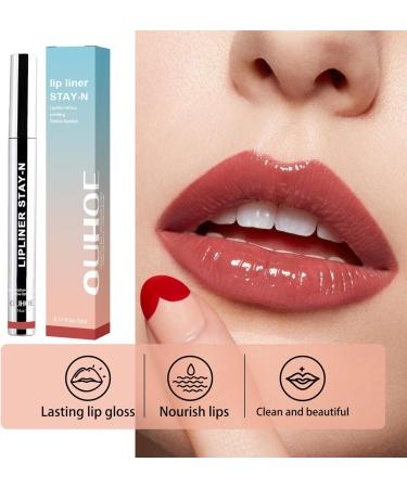Lip Liner Pencil Long Lasting Lip Stain Peel-Off Lip Liner Tattoo Waterproof Transfer-Proof Highly Pigmented Lip Liner Stain For All Skin Types (3 Colors) - Buy Online on GoSupps.com