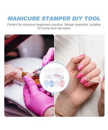 Lurrose Nail Art Accessories Gel | 8pcs Nail Stamper & Silicone Punch | Handheld Manicure Tool for Perfect Nail Designs - Buy Online on GoSupps.com