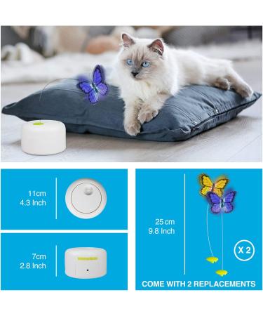 Interactive Cat Toy - All For Paws Flutter Bug Wand with Motion-Activated Butter-fly - Buy Online on GoSupps.com