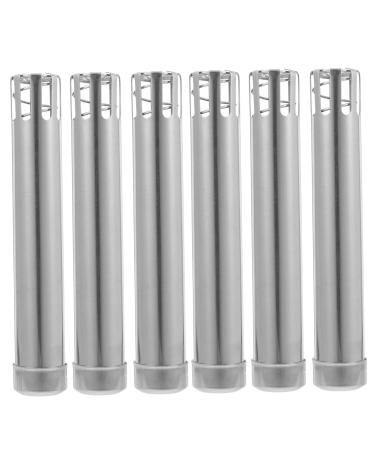 Healeved 12 STK MOXA presser pain-relieving moxibus holder Moxibusion Heat MoziBustion-Stick-Rollen Moxakegenbrenner Halter for Mox gnan Cardboard Free Silver Steel Massage Silberx2st 12.5x2.2cmx2PCs