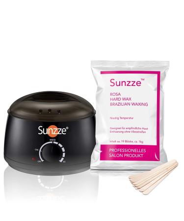 Sunzze wax set with FREE wax and wooden spatula for your Brazilian waxing