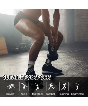4 Pairs Neuropathy Socks Plantar Fasciitis Foot Compression Support - Men & Women Sports Injury Recovery - Arch Support, Anti-Slip, Breathable - Pain Relief Socks (M Black) - Buy Online on GoSupps.com