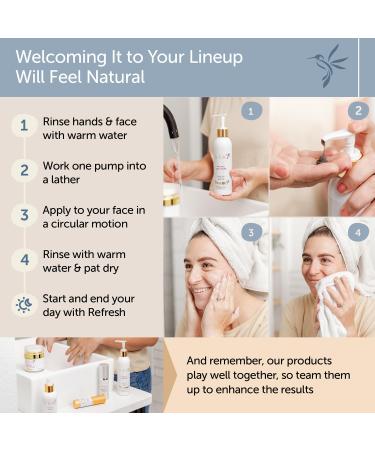 Refresh Daily Facial Cleanser for Oily & Sensitive Skin - Vegan Hypoallergenic Face Wash with Activated Charcoal & Vitamin C - Buy Online on GoSupps.com