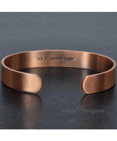 XL Wide Copper Magnetic Bracelet Men Pure Copper Bangle Cuff Holistic Magnetic Band with 6 Strong Neodymium Magnets Adjustable-CB (XL: Wrist 22-24cm/8.6-9.5") - Buy Online on GoSupps.com