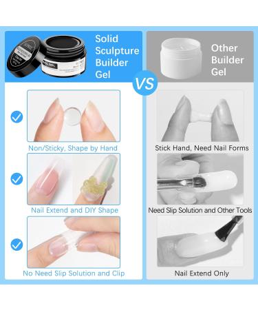 Supwee Solid Sculpture Builder Gel - Clear Non-Stick Hand Nail Extension Gel 14g - Nail Strengthening & Decoration - Soak Off UV Gel - Buy Online on GoSupps.com